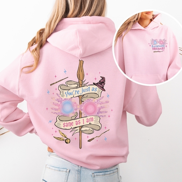Harry Potter Exceptionally Ordinary Just As Sane As I Am Hoodie Sweatshirt - Picture 9 of 16